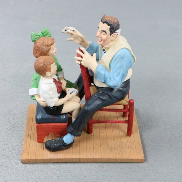 Norman Rockwell Nothing Up His Sleeve Danbury Mint Figurine 1993 Magic Trick - Picture 6 of 10